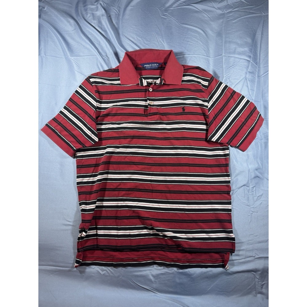 Ralph Lauren Polo Golf Men's Red Striped Short Sleeve Polo Size Small